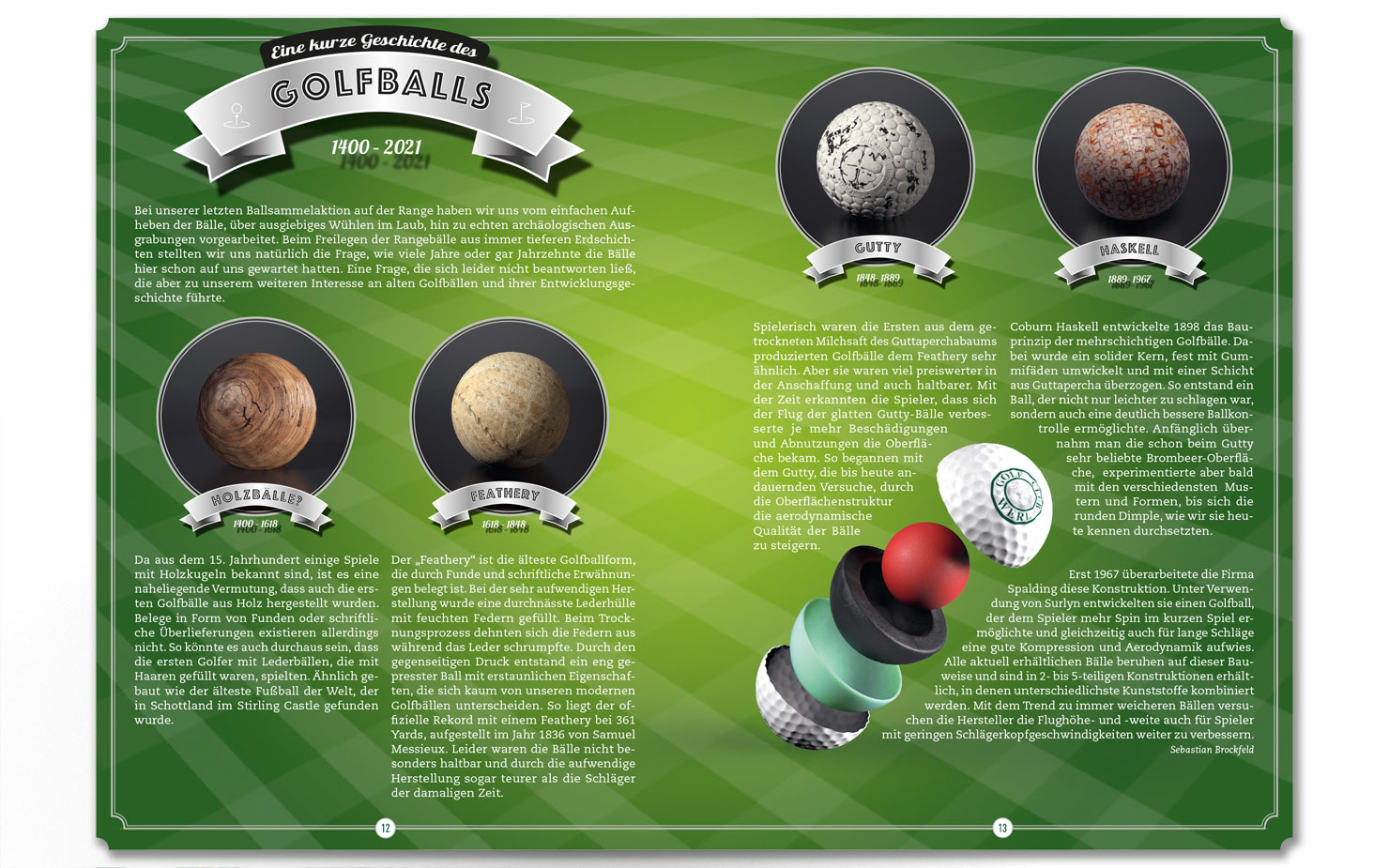 3D Visualisierung Golfbälle